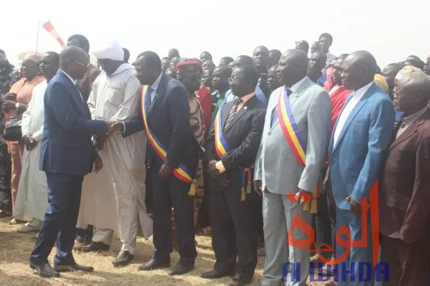 Tchad : le ministre d'Etat Kalzeube Payimi et sa délégation accueillis à Pala. © Malick Mahamat/Alwihda Info