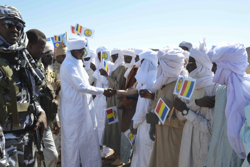 Tchad : le président Déby au Tibesti. © PR