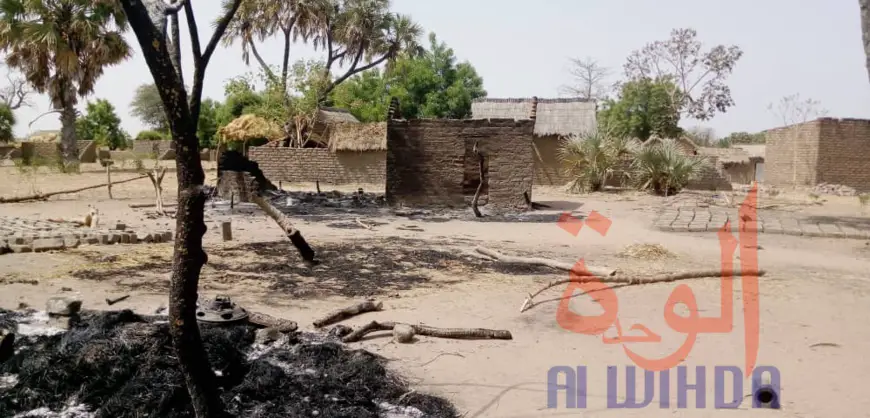 Tchad : importants dégâts suite à un affrontement dans un village de la Tandjilé. © Éric Guedi/Alwihda Info
