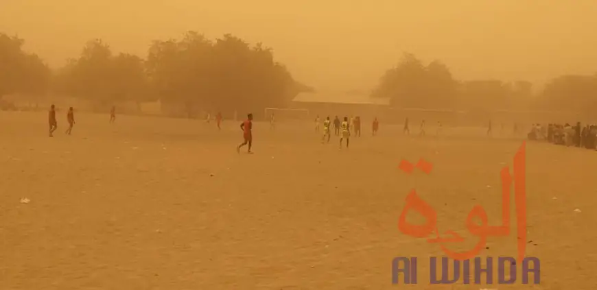 Tchad : championnat d'Ati, un match de foot décisif entre Elect Sport et As-Clac. © Hassan Djidda/Alwihda Info