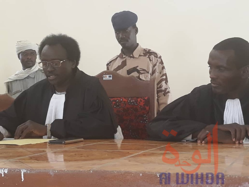 Le nouveau président du Tribunal de commerce d'Abéché, Mahmoud Mahamat Hassabanabi installé. © Alwihda Info Le nouveau président du Tribunal de commerce d'Abéché, Mahmoud Mahamat Hassabanabi installé. © Alwihda Info