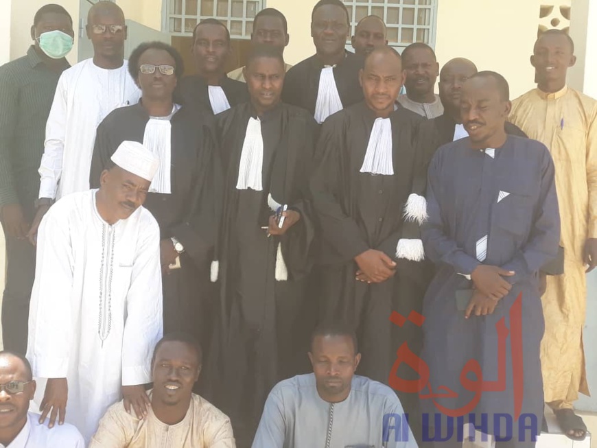 Le nouveau président du Tribunal de commerce d'Abéché, Mahmoud Mahamat Hassabanabi installé. © Alwihda Info Le nouveau président du Tribunal de commerce d'Abéché, Mahmoud Mahamat Hassabanabi installé. © Alwihda Info