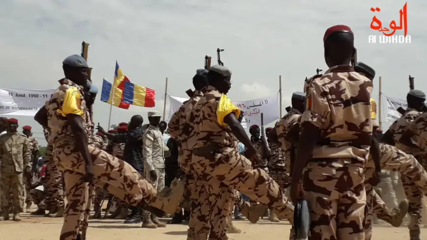 Des soldas tchadiens lors d'un défile. © Alwihda Info