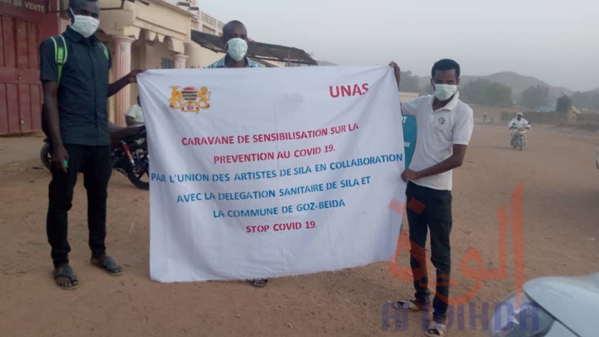Tchad - Covid-19 : au Sila, la jeunesse prend en main le défi de la prise de conscience. © Mahamat Issa Gadaya/Alwihda Info Tchad - Covid-19 : au Sila, la jeunesse prend en main le défi de la prise de conscience. © Mahamat Issa Gadaya/Alwihda Info