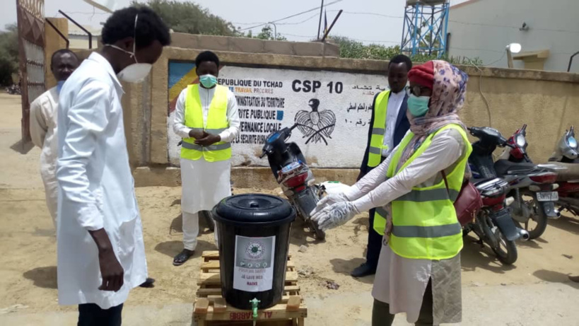 Tchad - Covid-19 : la sensibilisation s'invite dans les commissariats et marchés. © Malick Mahamat/Alwihda Info