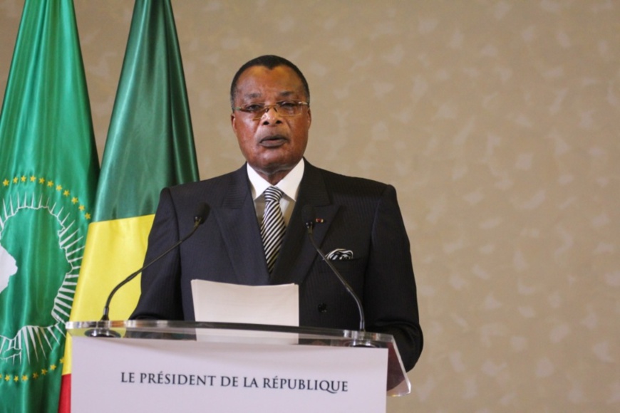Denis Sassou N'Guesso s'adressant à la Nation. Denis Sassou N'Guesso s'adressant à la Nation.