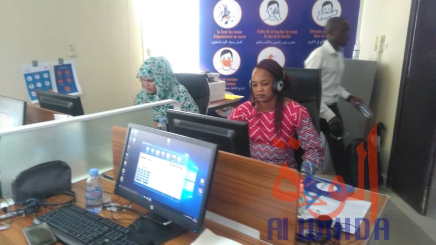 Tchad - Covid-19 : l'ARCEP lance un call center pour le numéro vert 1313. © Malick Mahamat/Alwihda Info