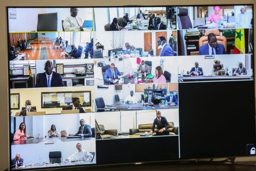 Sénégal - Covid-19 : un conseil des ministres en vidéoconférence. © DR/Macky Sall