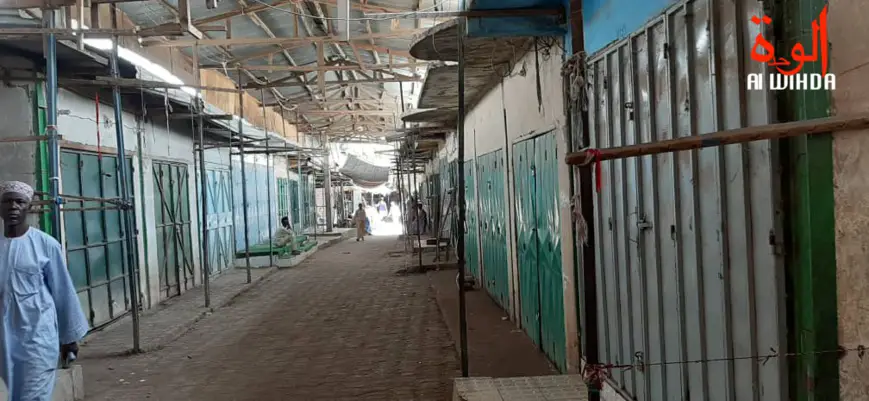 Les commerces non alimentaires du grand marché de N'Djamena sont fermés. © Alwihda Info