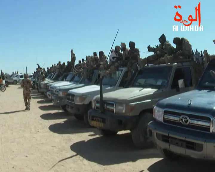 Des véhicules militaires de l'armée tchadienne. © Alwihda Info