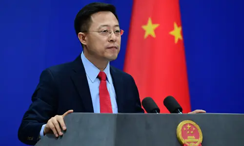 Le porte-parole du ministère chinois des Affaires étrangères, Zhao Lijian. © DR