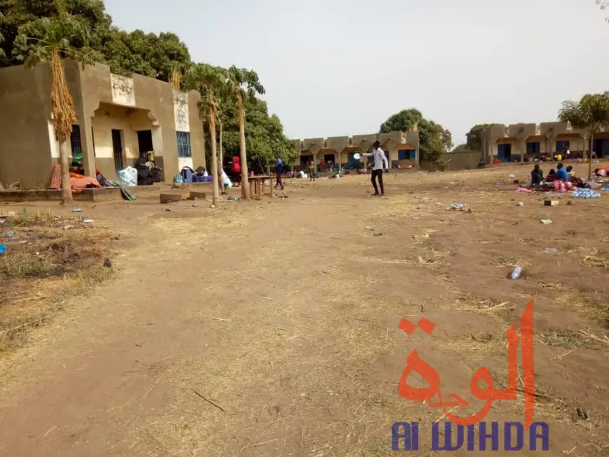 L'école de Koutéré où sont confinés des ressortissants de retour du Cameroun suite au Covid-19. © Golmen Ali/Alwihda Info
