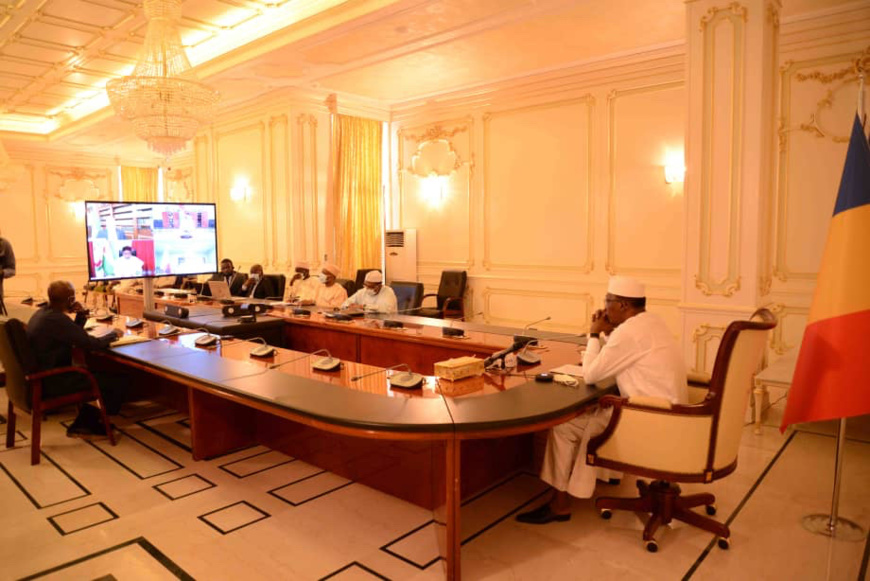 Tchad : Déby s'est entretenu en visioconférence avec les chefs d’État du G5 Sahel. © PR