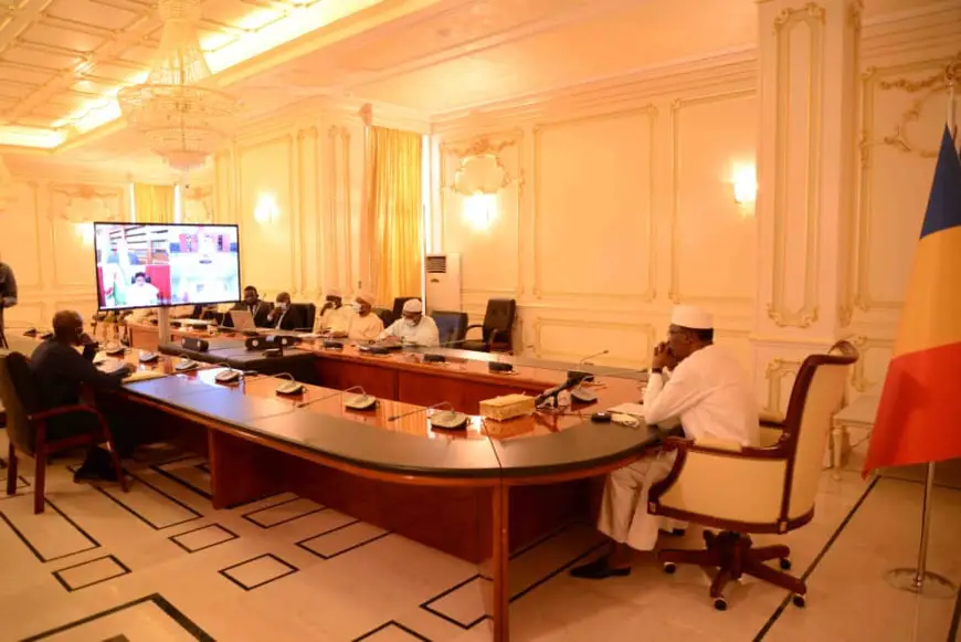 Tchad : Déby s'est entretenu en visioconférence avec les chefs d’État du G5 Sahel. © PR