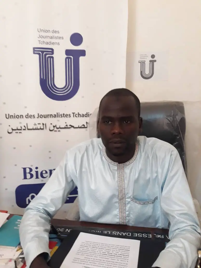 Le président de l'Union des journalistes tchadiens (UJT), Abbas Mahamoud Tahir. © UJT