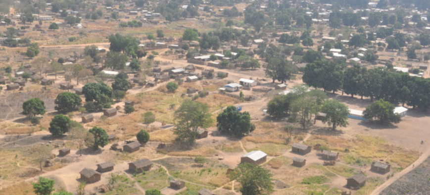 Vue aérienne de Ndélé en République centrafricaine. © OCHA/L.Fultang