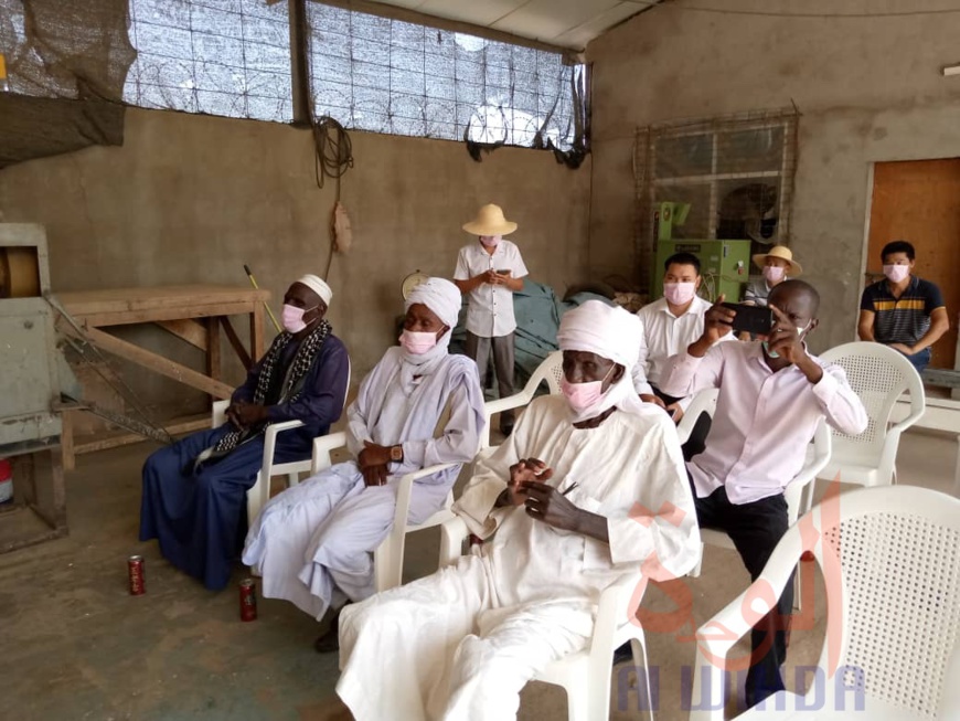 Tchad : 5 tonnes de semence remis à des producteurs de riz près de Douguia. © Hassan Hasaballah/Alwihda Info