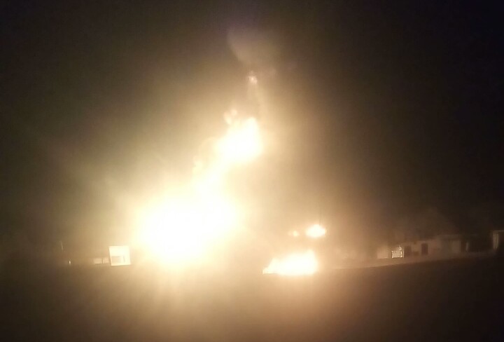 Tchad : une citerne de carburant prend feu à Faya Largeau. © Adoum Akim/Alwihda Info