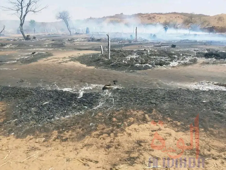 Tchad : un incendie ravage tout un village dans la sous-préfecture de Marfa. © Alwihda Info