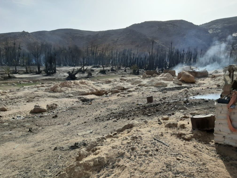 Tchad : un incendie ravageur à Aouzou. © DR/Abdallah Saleh Bougar