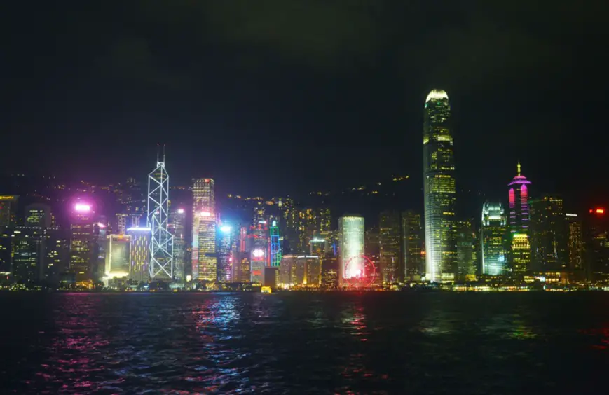 A night view of Victoria Harbour in China’s Hong Kong Special Administrative Region. Photo by Zheng Jinqiang/People’s Daily Online