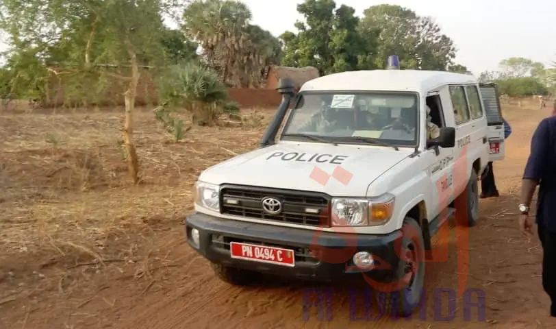 Un véhicule de police dans la Tandjilé Ouest. Illustration © Éric Guedi/Alwihda Info