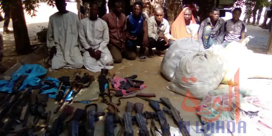 Tchad : saisie de plusieurs armes de guerre et arrestation de présumés malfrats. © Mahamat Abdramane Ali Kitire/Alwihda Info