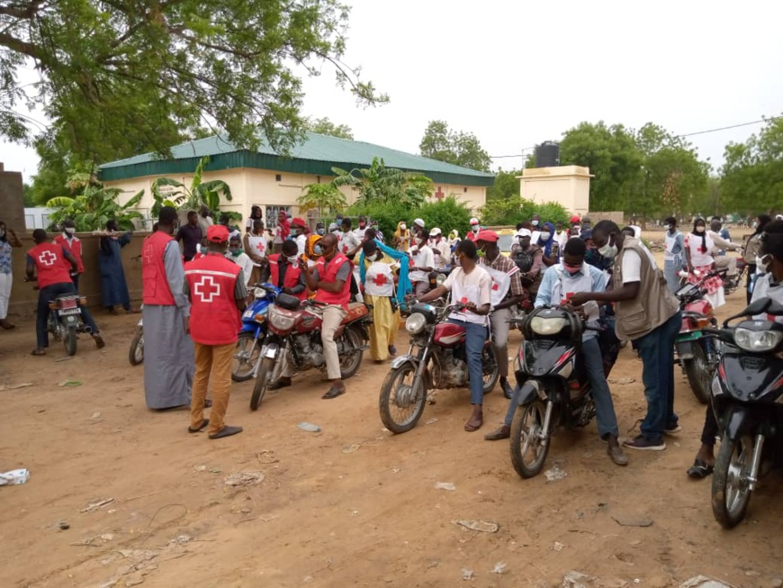 Tchad-Covid19 : La croix rouge du Tchad intensifie ses actions en organisant une sensibilisation de masse: ©️ Mendig-Lembaye Djetoyo Kelvin /Alwihda Info