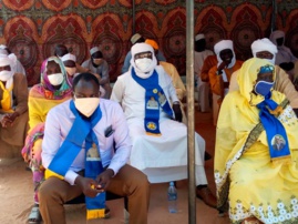 Tchad-Covid 19 : A Mongo, la mission du MPS remet 11 000 caches nez à la population : ©️ Béchir Badjoury/Alwihda Info
