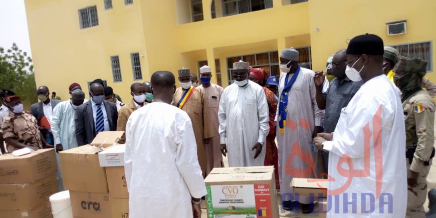 Tchad : des cartons de Covid-Organics acheminés par avion en province. © Béchir Badjoury/Alwihda Info Tchad : des cartons de Covid-Organics acheminés par avion en province. © Béchir Badjoury/Alwihda Info