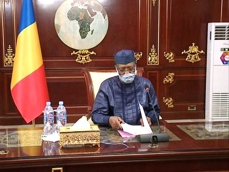 Le chef de l'État Idriss Déby le 17 juin 2020. © Pr Le chef de l'État Idriss Déby le 17 juin 2020. © Pr