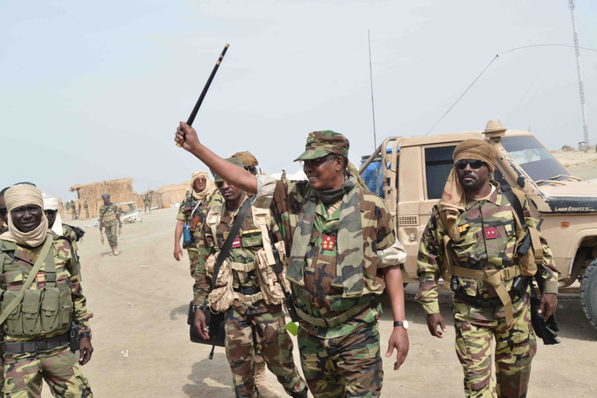 Le chef de l'État Idriss Déby lors de l'opération Colère de Boma. © PR