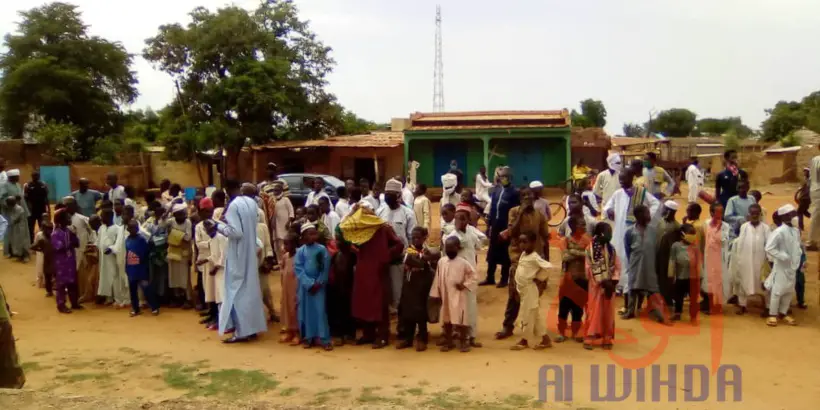 Tchad - Covid-19 : à Pala, la prière du vendredi dans le respect des mesures barrières. © Foka Mapagne/Alwihda Info
