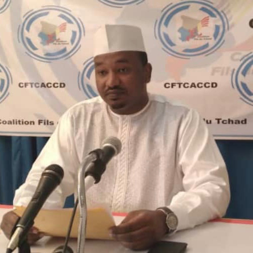 Le président de la coalition Fils du Tchad, Fayçal Hissein Hassan Abakar. © Abakar Chérif Hamid/Alwihda Info Le président de la coalition Fils du Tchad, Fayçal Hissein Hassan Abakar. © Abakar Chérif Hamid/Alwihda Info