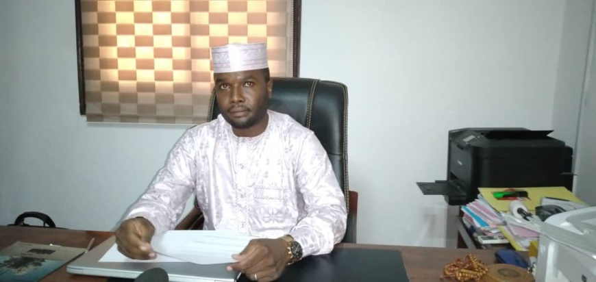 Le coordonnateur du comité des jeunes cadres de la province du Ouaddaï pour le soutien au MPS (COJECPO), Maaouiya Abderahim Bireme Hamid. © Ben Kadabio/Alwihda Info