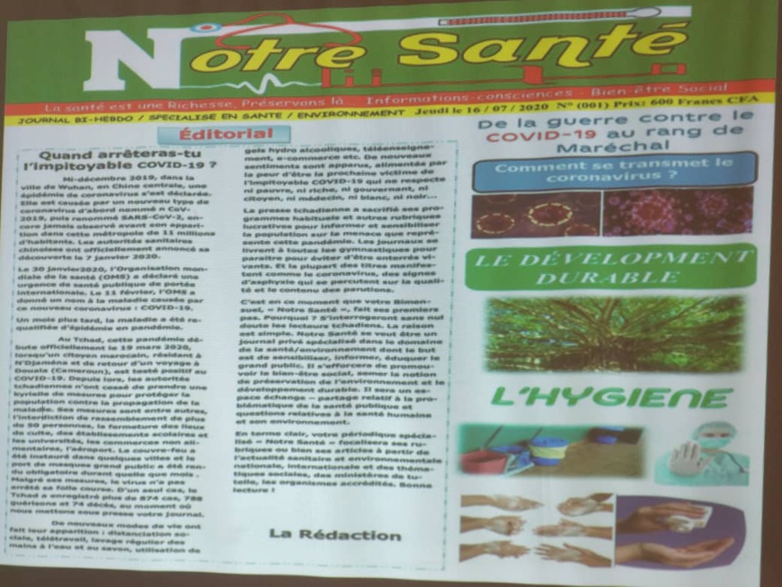 Tchad : le nouveau journal "Notre Santé" voit le jour Tchad : le nouveau journal "Notre Santé" voit le jour