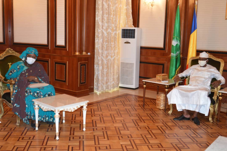 Tchad : la nouvelle représentante résidente de la CEMAC reçue en audience par Déby. © PR Tchad : la nouvelle représentante résidente de la CEMAC reçue en audience par Déby. © PR