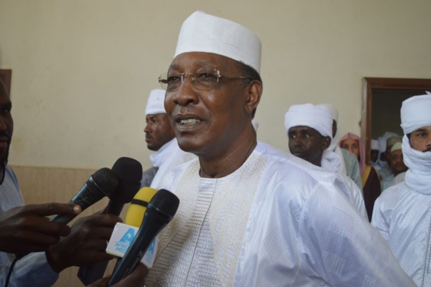 Le chef de l'État Idriss Déby le 11 août 2019 à N'Djamena lors de la célébration de l'Aïd El Adha. © PR Le chef de l'État Idriss Déby le 11 août 2019 à N'Djamena lors de la célébration de l'Aïd El Adha. © PR