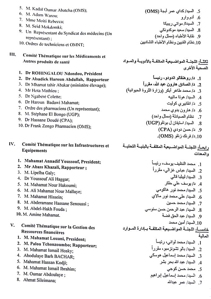 Tchad : neuf commissions et 98 membres pour diagnostiquer le système de santé