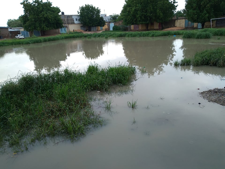 Tchad : la capitale inondée par les eaux de pluie. © DR
