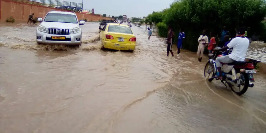 Des inondations dans la ville de N'Djamena, le 10 août 2020. © Mahamat Abderaman Ali Kitire/Alwihda Info