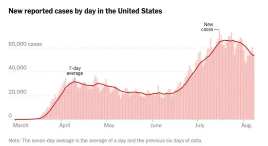 The number of new COVID-19 cases keeps rising every day in the U.S. (Source: The New York Times)