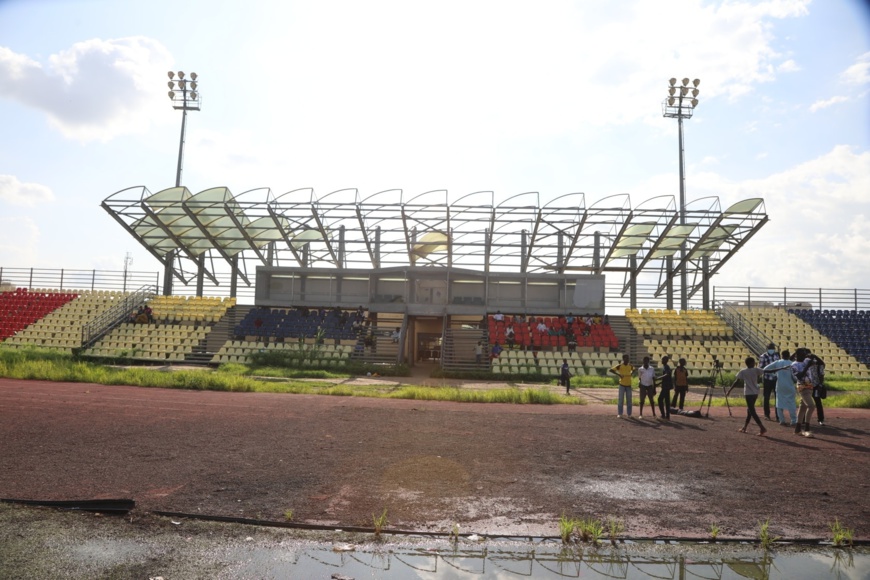 Tchad : au stade de Diguel, les travaux du terrain de football sont finalisés à plus de 80%. © Min. Jeunesse