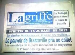 Congo: Le directeur du journal "La Griffe" est menacé Congo: Le directeur du journal "La Griffe" est menacé
