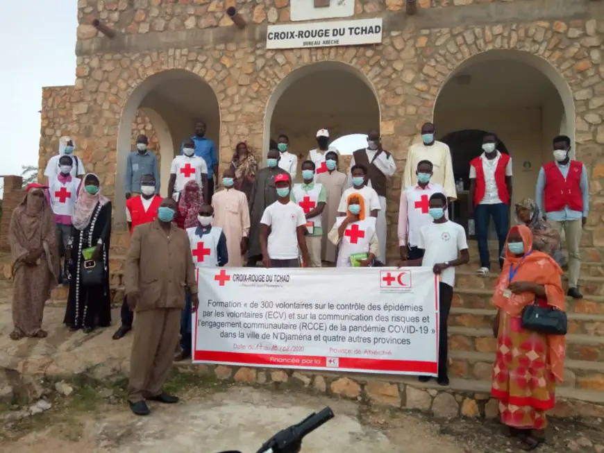 Tchad : face au Covid-19, la Croix Rouge forme sur l'engagement communautaire. © Abba Issa/Alwihda Info
