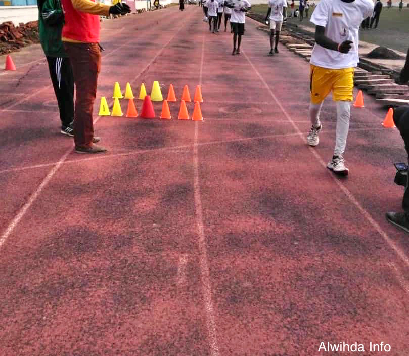 Une piste de course au stade Idriss Mahamat Ouya de N'Djamena. © Malick Mahamat/Alwihda Info Une piste de course au stade Idriss Mahamat Ouya de N'Djamena. © Malick Mahamat/Alwihda Info