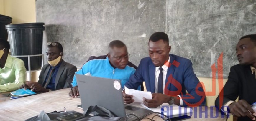 Les membres du bureau de l'UNET à N'Djamena le 29 août 2020. © Ben Kadabio/Alwihda Info Les membres du bureau de l'UNET à N'Djamena le 29 août 2020. © Ben Kadabio/Alwihda Info