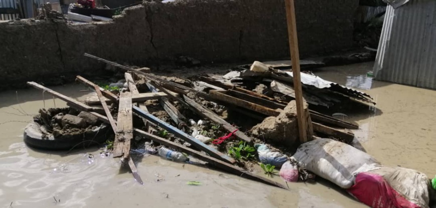 Des maisons inondées au quartier Dembé de N'Djamena, en août 2020. © Alwihda Info Des maisons inondées au quartier Dembé de N'Djamena, en août 2020. © Alwihda Info