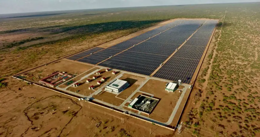 Photo shows the 50 MW Garissa Solar Power Plant. Photo from China Jiangxi International Economic and Technical Cooperation Co., Ltd.