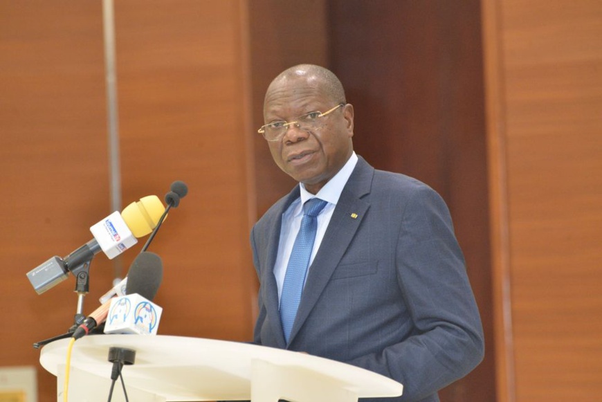 Le ministre d'État, ministre secrétaire général de la Présidence, Kalzeubé Payimi Deubet. © PR
